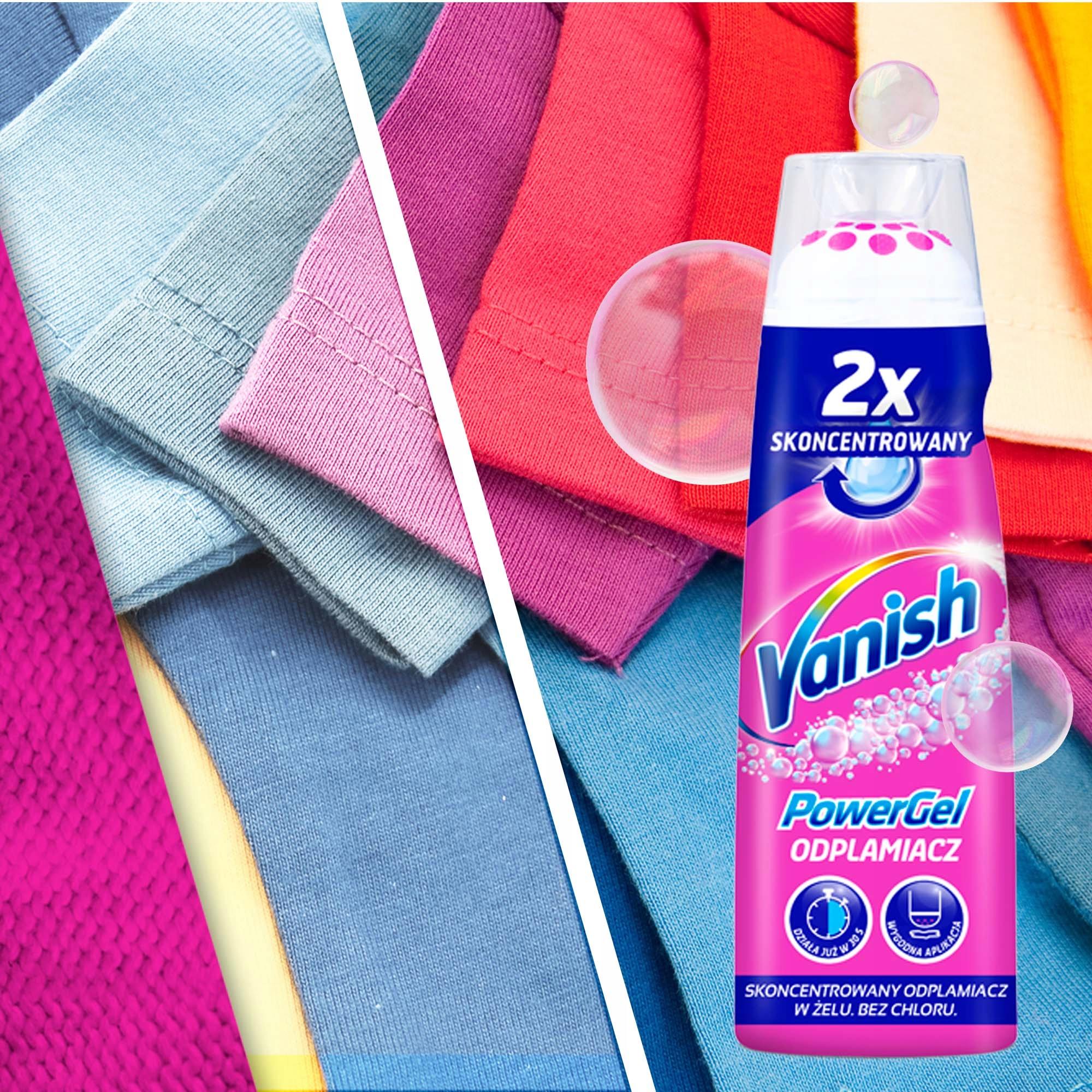 Vanish Zestaw Powergel Odplamiacz w Żelu do Prania Usuwa Plamy 3x 200ml - obrazek 6