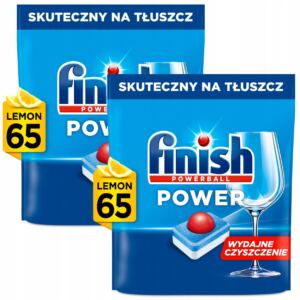 Finish Zestaw Power All in 1 Tabletki do Zmywarki 130 szt lemon cytrynowe