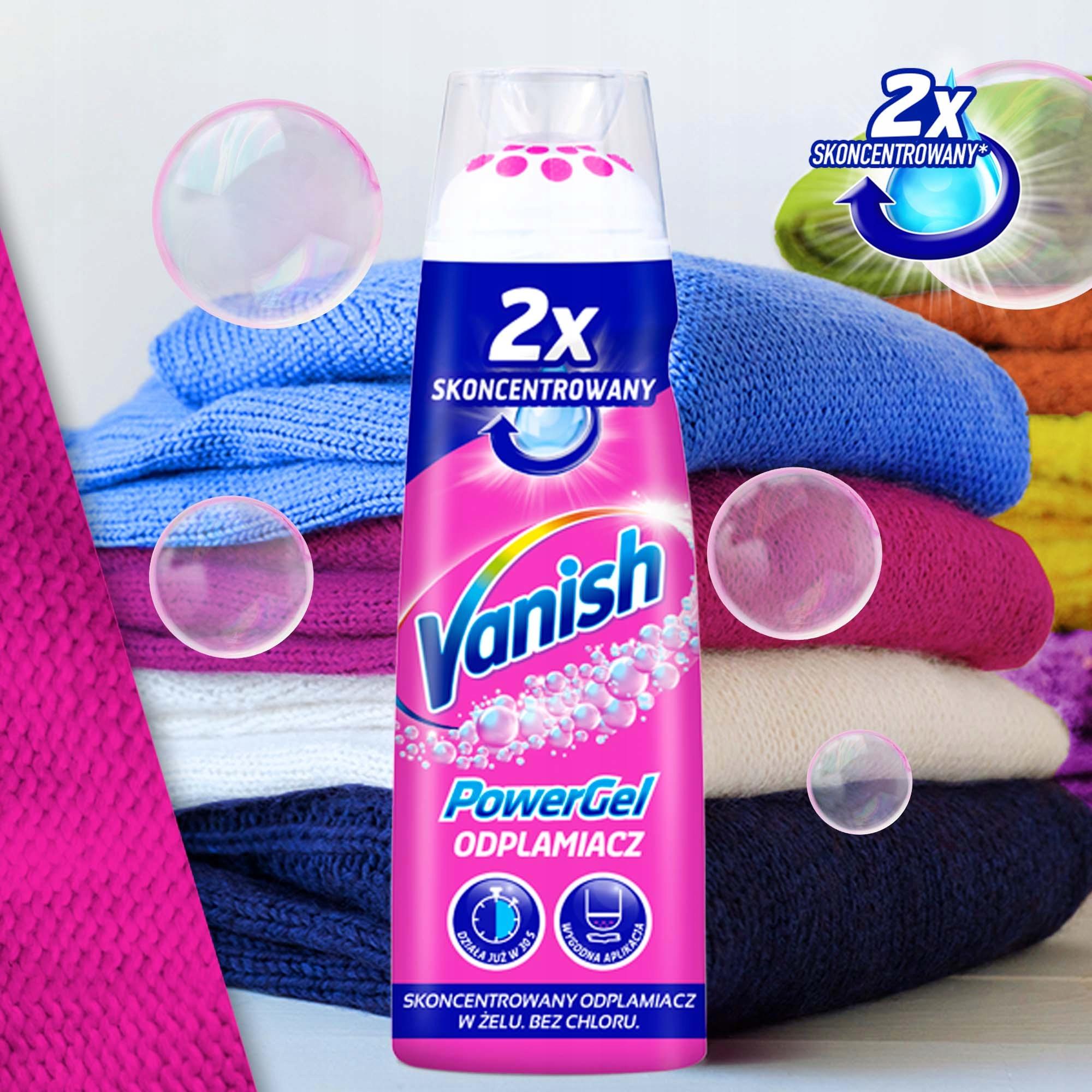 Vanish Zestaw Powergel Odplamiacz w Żelu do Prania Usuwa Plamy 3x 200ml - obrazek 3