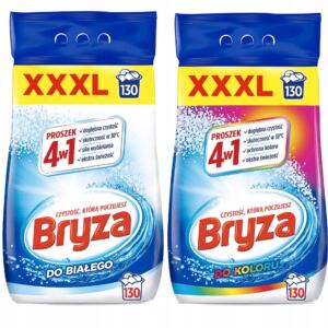 Bryza Zestaw Proszek do Prania Białego i Koloru Zapas 250 prań 2x 8.45kg