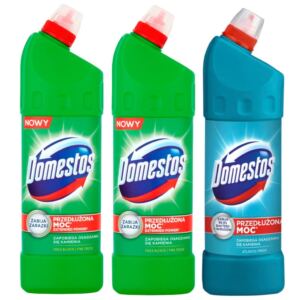 Domestos Zestaw Płyn do WC Toalety Pine Fresh 2L + Atlantic Fresh 1L