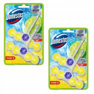 DOMESTOS KOSTKA TOALETOWA ZAWIESZKA DO WC POWER 5 P5 LIME 4x50g