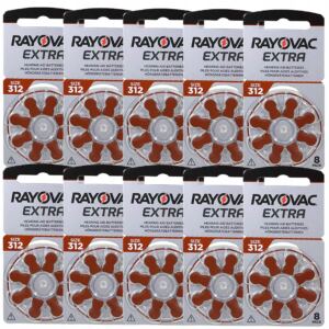 RAYOVAC EXTRA Baterie S艂uchowe 312 MF PR41 ZincAir 80szt