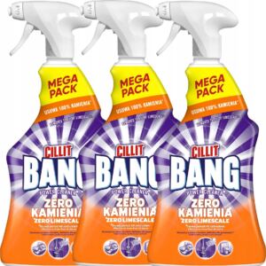 Cillit Bang Płny Spray Do Czyszczenia Łazienki Zero Kamienia 900ml x3