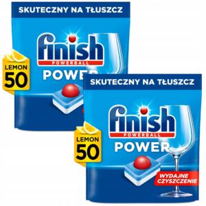 Finish Zestaw Tabletki Do Zmywarki Power All-In-1 100 sztuk Lemon Cytrynowe