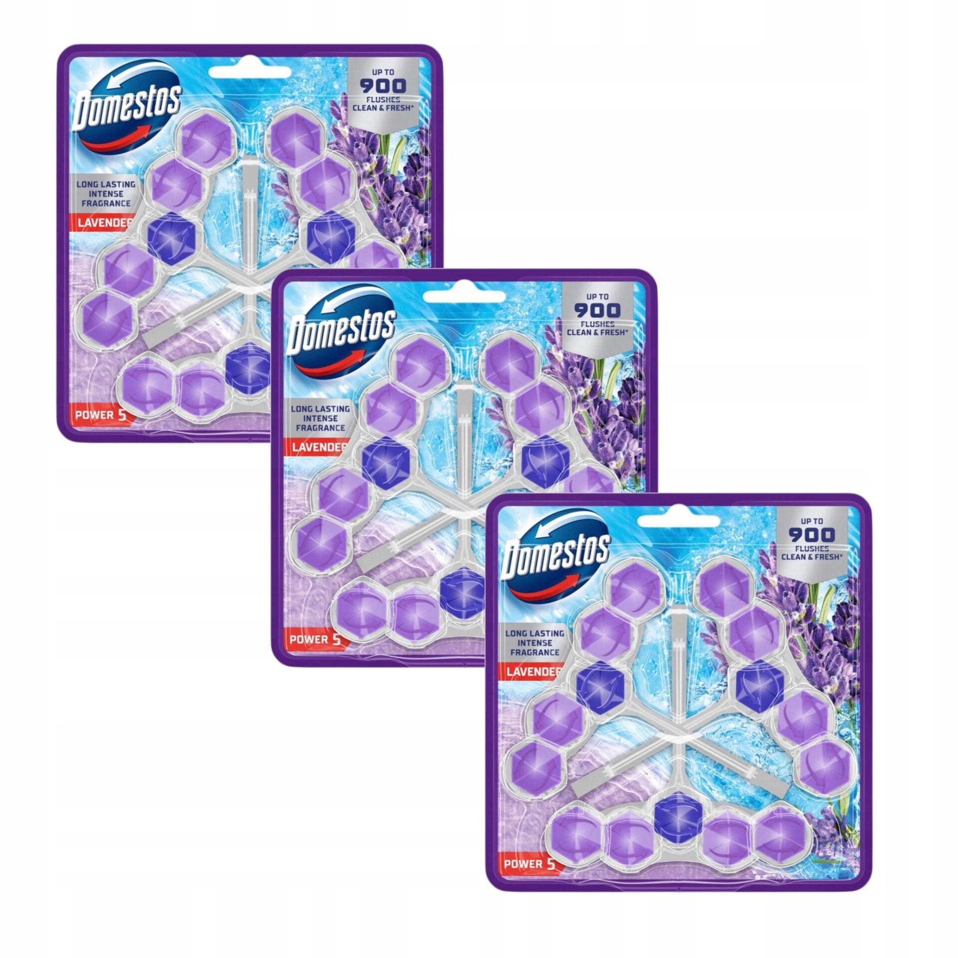 DOMESTOS KOSTKA TOALETOWA ZAWIESZKA DO WC POWER 5 P5 LAVENDER 9x50g