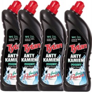 Tytan Zestaw Anty Kamień Żel do Toalet WC Green Power 700ml x4