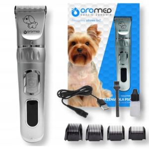 OROMED ORO-PET CLIPPER MAX MASZYNKA DO STRZYŻENIA ZWIERZĄT PSÓW 4 NAKŁADKI