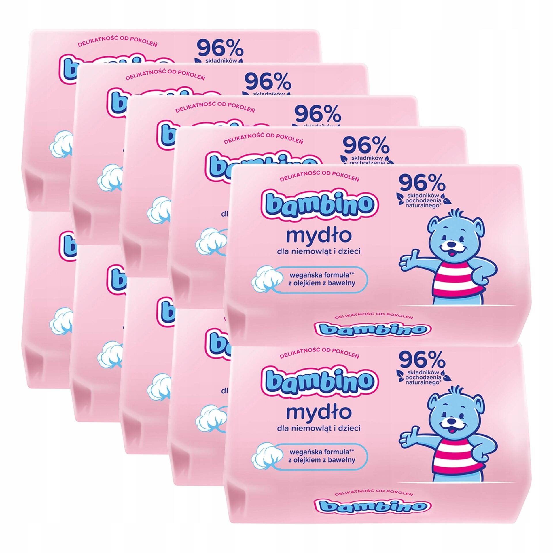 10 x BAMBINO Mydło pielęgnacyjne dla dzieci 90g