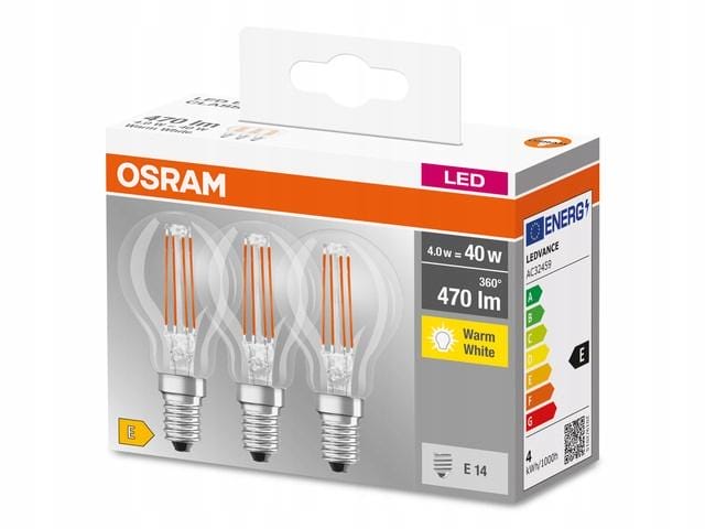 Osram Ledvance Żarówka LED STAR FILAMENT E14 4W = 40W 2700K