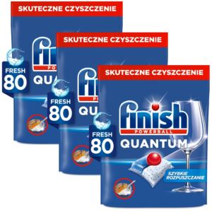 FINISH POWERBALL QUANTUM ALL IN 1 KAPSUŁKI DO ZMYWARKI NACZYŃ 240 SZTUK