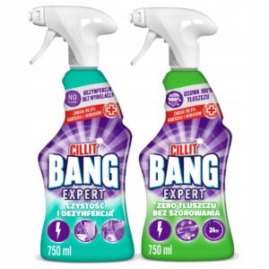 ZESTAW CILLIT BANG SPRAY DO DOMU KUCHNI ŁAZIENKI POŁYSK 2x750 ml