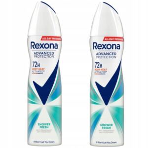 REXONA ADVANCED PROTECTION SHOWER FRESH DEZODORANT DAMSKI W SPRAYU 150ML X2
