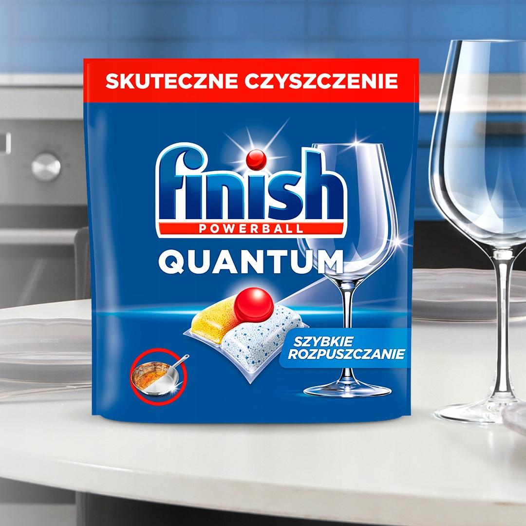 FINISH Kapsułki do zmywarki Quantum 60 Lemon + Nabłyszczacz 400ml Cytrynowy - obrazek 6