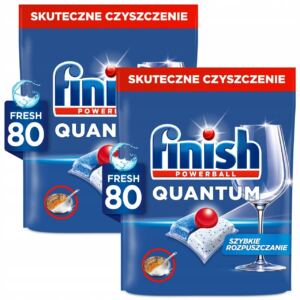Finish Powerball Quantum All-in-1 Kapsułki Do Zmywarki do Naczyń 160 Sztuk
