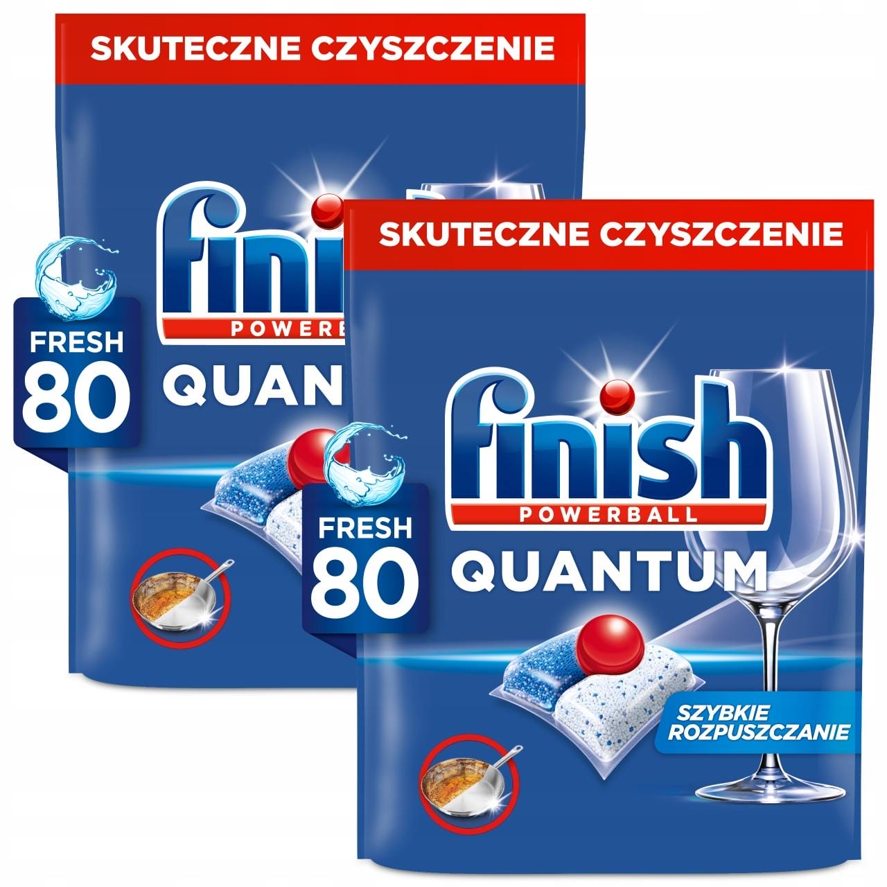 Finish Powerball Quantum All-in-1 Kapsułki Do Zmywarki do Naczyń 160 Sztuk