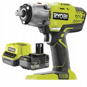 RYOBI MOCNY AKUMULATOROWY KLUCZ UDAROWY R18IW3 18V 400Nm + ŁAD + AKU 5Ah