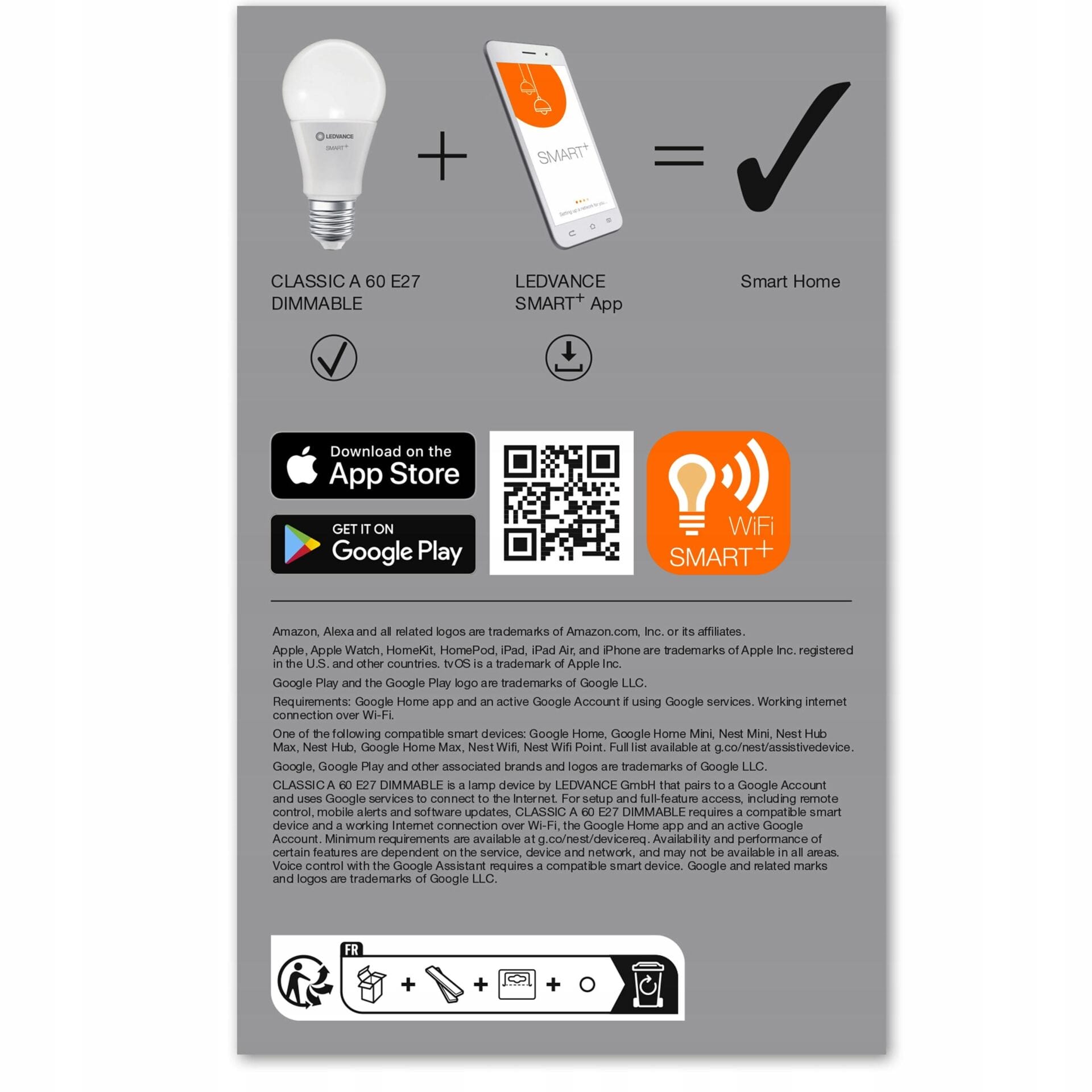 LEDVANCE SMART+ WiFi Classic ściemnialna E27 806lm - obrazek 2