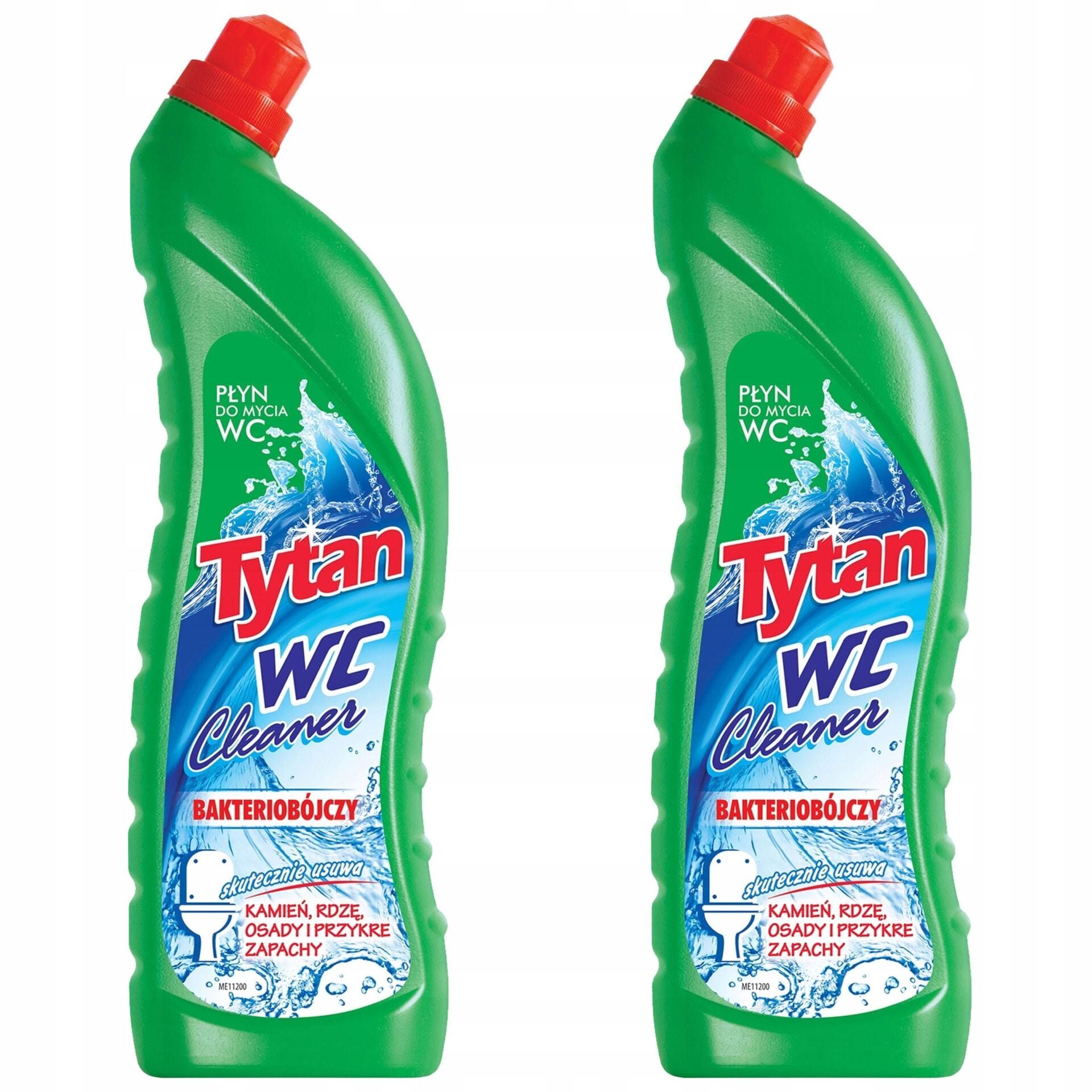 TYTAN PŁYN DO MYCIA TOALETY WC BAKTERIOBÓJCZY ZIELONY 2x1200ml