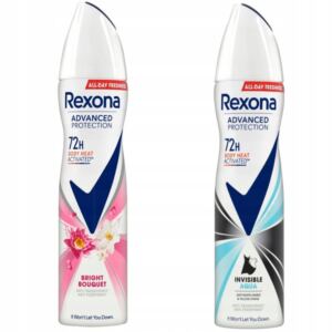 REXONA ADVANCED PROTECT DLA KOBIET ZESTAW ANTYPERSPIRANT SPRAY MIX 2x150ML