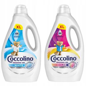 ŻEL DO PRANIA PŁYN DO PRANIA TKANIN COCCOLINO CARE 128 PRAŃ MIX 2x2,72L