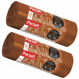 PACLAN WORKI NA ŚMIECI DO SEGREGACJI NA ODAPDY BIODEGRADOWALNE 35L 40 SZTUK