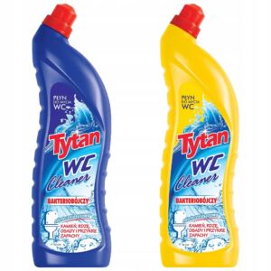 TYTAN P艁YN DO MYCIA TOALETY WC BAKTERIOB脫JCZY MIX 2x1200ml