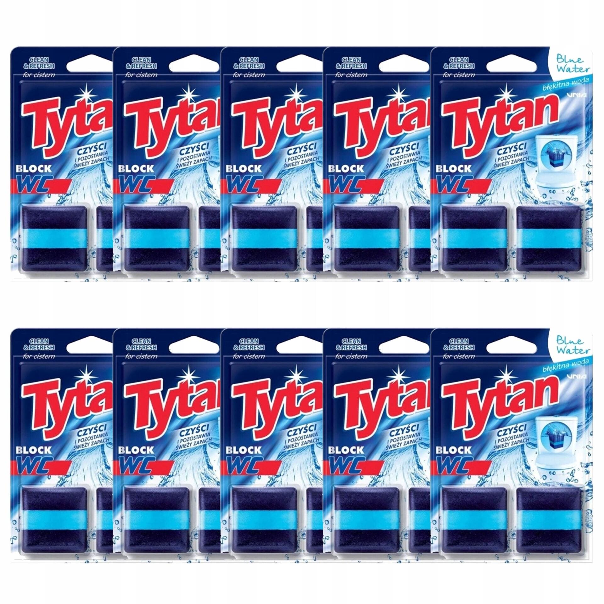 TYTAN KOSTKA DO SPŁUCZKI BARWIĄCA WODĘ BLUE WATER 20x50g