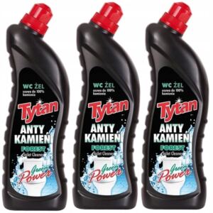 Tytan Anty Kamień Żel do Toalet WC Green Power 3x 700ml