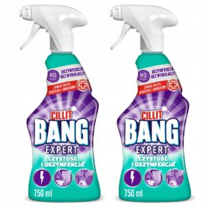 ZESTAW CILLIT BANG SPRAY CZYSTOŚĆ I DEZYNFEKCJA BEZ WYBIELACZA 2x750 ml