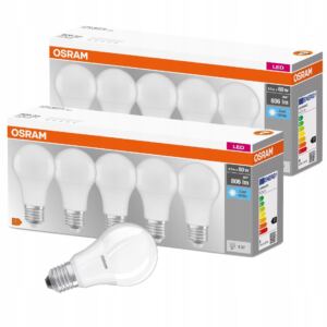 Osram żarówka LED E27 8,5W = 60W 806lm 4000K x10
