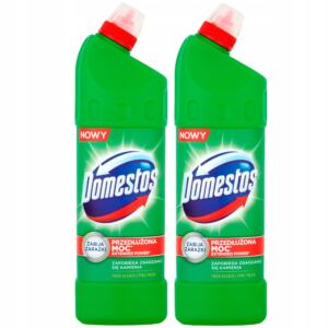 Domestos Pine Fresh Żel Czyszcząco- Dezynfekujący do WC Wybielacz 1L x2