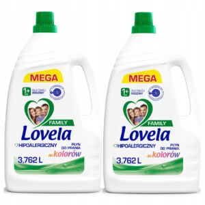 Lovela Zestaw Family Płyn do Prania Kolorów Hipoalergiczny 2x 3,762L