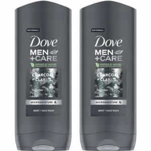 Dove Men Care Zestaw Żel pod Prysznic dla mężczyzn Charcoal Clay 400ml x2