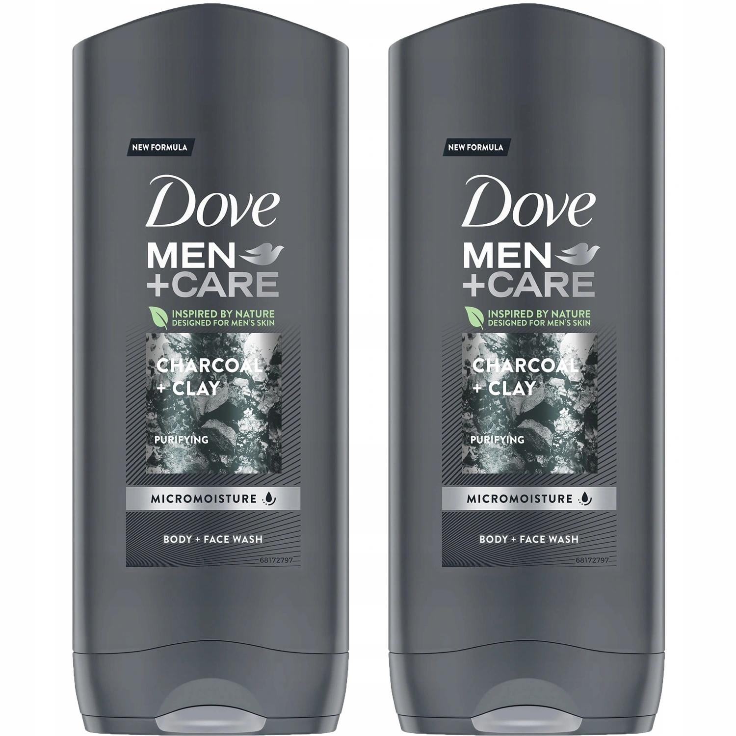 Dove Men Care Zestaw Żel pod Prysznic dla mężczyzn Charcoal Clay 400ml x2