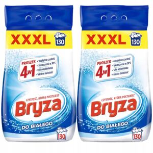 Bryza Zestaw Proszek do Białego Prania Białych Tkanin 2x 8,45kg 260 prań