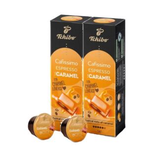 Tchibo Cafissimo Espresso Caramel KARMEL Kawa 10x2 Kapsułek Arabika Zestaw