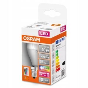 OSRAM Ledvance 呕ar贸wka LED kulka RGBW + PILOT 4,9W = 40W E14 470lm