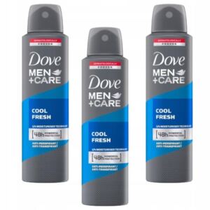 Dove Zestaw Men Cool Fresh Antyperspirant w Sprayu dla mężczyzn 150ml x3