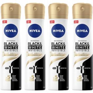 NIVEA Antyperspirant Black&White spray 4x150ml