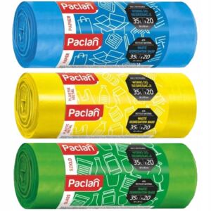 PACLAN MIX UNIWERSALNE MOCNE WORKI NA ŚMIECI DO SEGREGACJI 35L 60 SZTUK