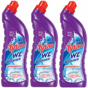 TYTAN P艁YN DO MYCIA TOALETY WC BAKTERIOB脫JCZY FIOLETOWY 3x700ml