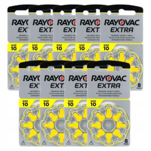 RAYOVAC EXTRA Baterie S艂uchowe 10 MF PR70 ZincAir 72szt