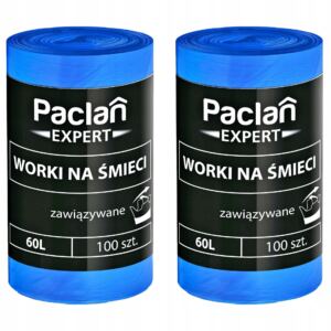 PACLAN EXPERT WORKI NA ŚMIECI WIĄZANE 60L 200 sztuk