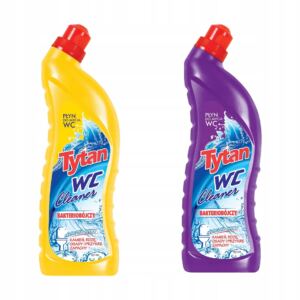 TYTAN P艁YN DO MYCIA TOALETY WC BAKTERIOB脫JCZY MIX 2x700ml