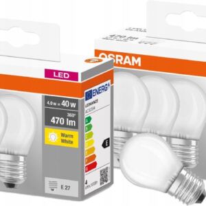 Osram żarówka kulka LED E27 4W=40W 470lm 2700K x6