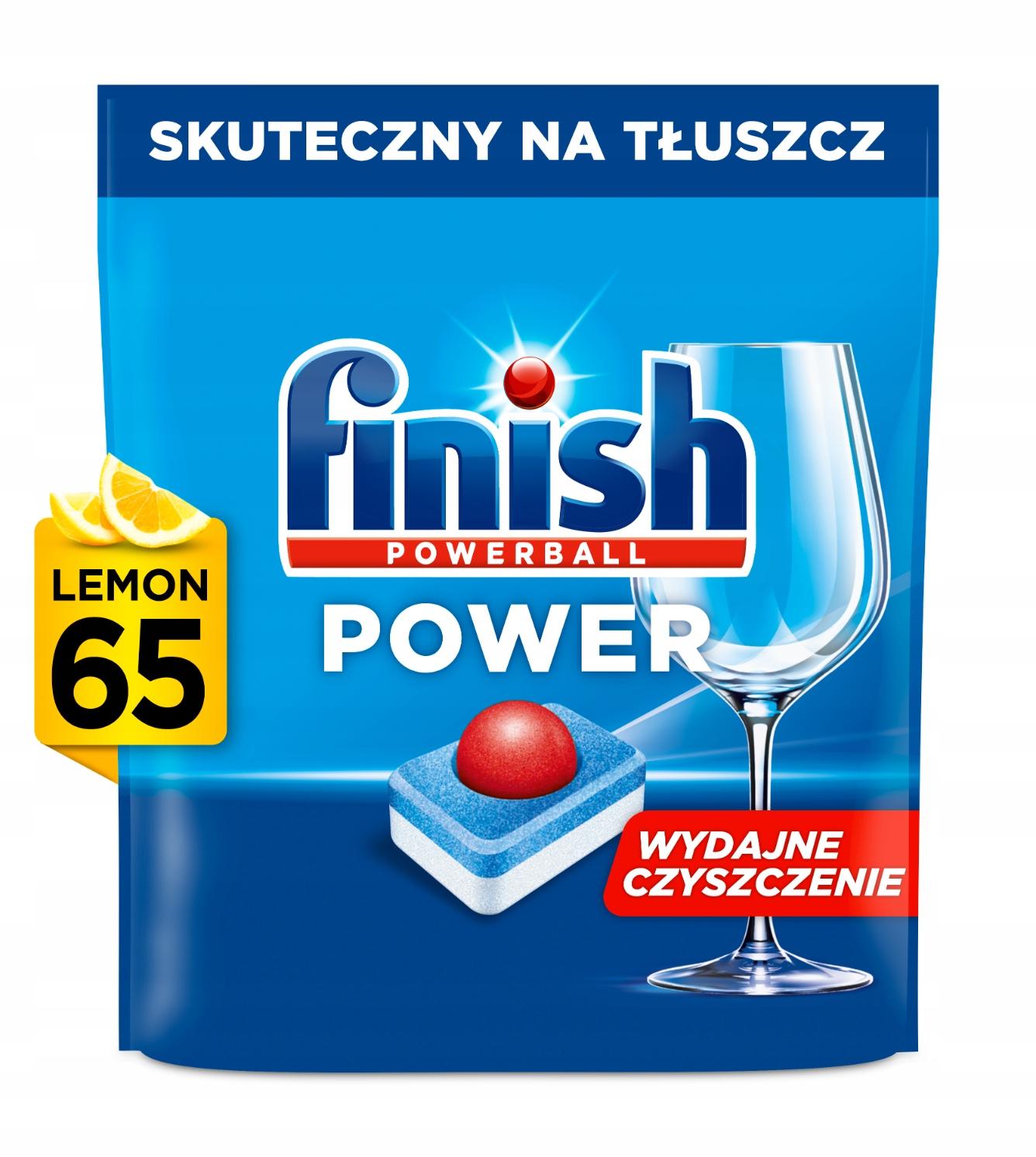 Finish Zestaw Power All in 1 Tabletki do Zmywarki 130 szt lemon cytrynowe - obrazek 2