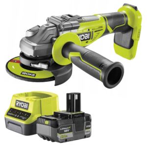 SZLIFIERKA AKUMULATOROWA KĄTOWA RYOBI BEZSZCZOTKOWA 18V 125MM + Ład 5Ah