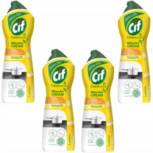 CIF Cream Mleczko Lemon z mikrokryształkami 4x780g