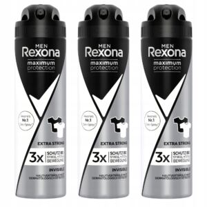 Rexona Men Invisible Antyperspirant w Sprayu dla Mężczyzn bez plam 150ml x3
